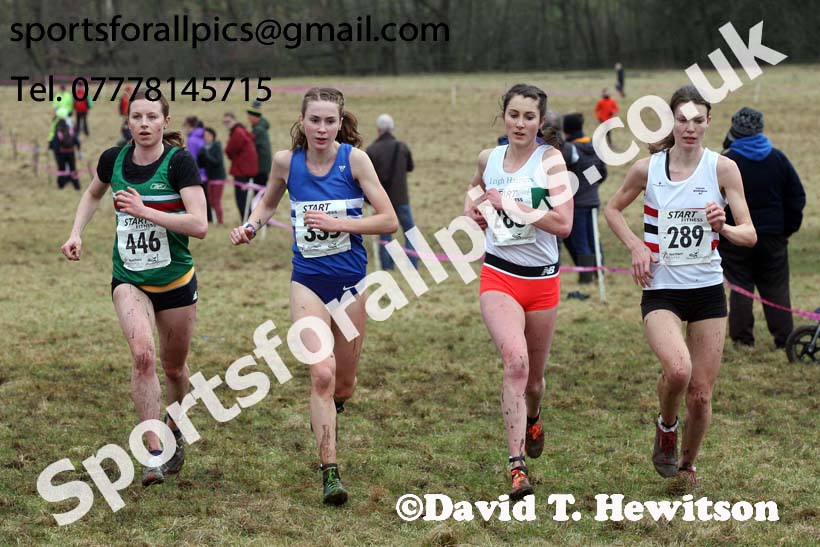 Senior women, 2018 Northern Cross Country Champs., Harewood House, Leeds. Photo: David T. Hewitson/Sports for All Pics